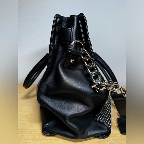 MICHAEL KORS Black Leather Large Hamilton Studded Tote with Shoulder Strap - Picture 3 of 9